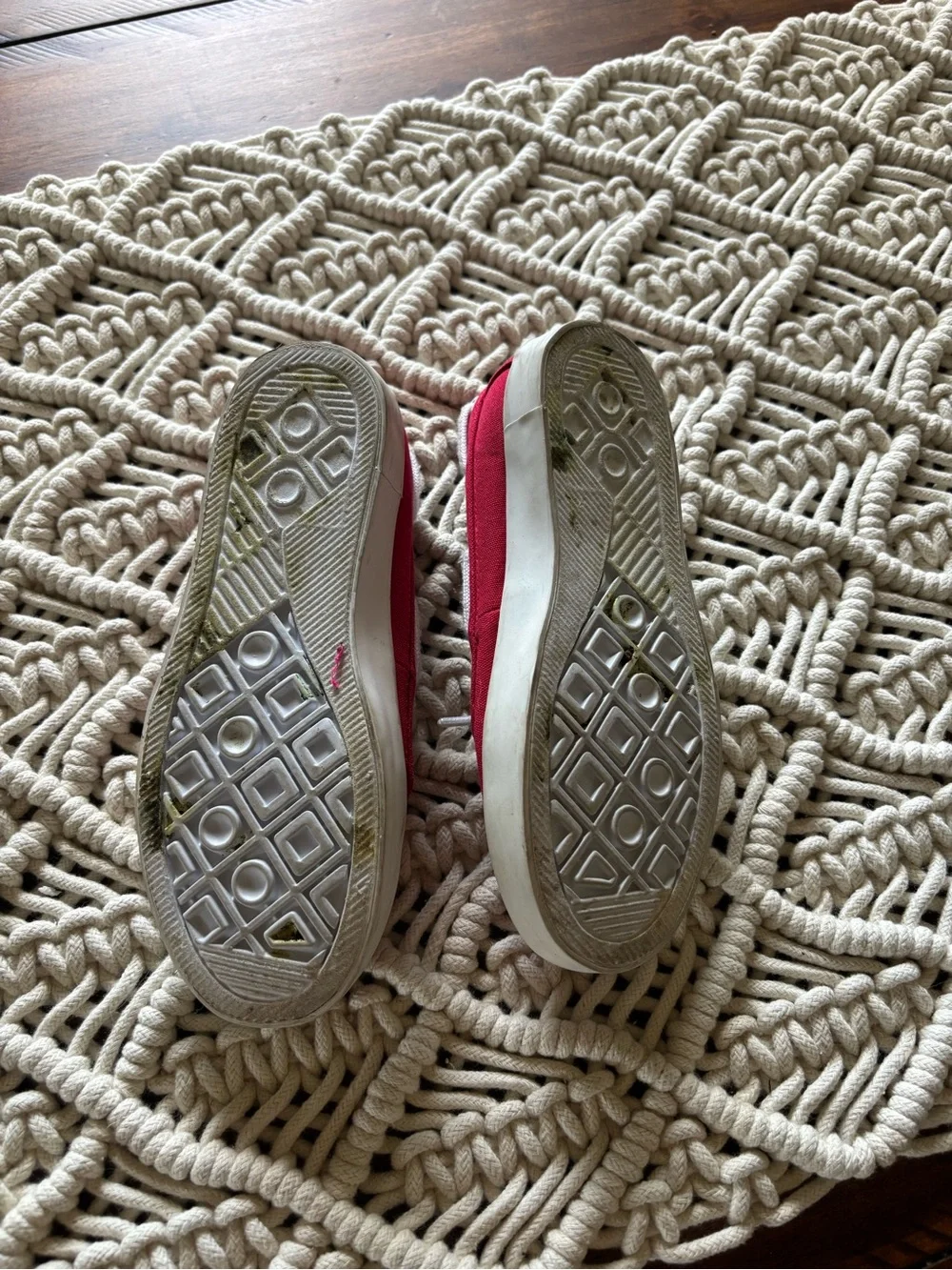 Gymboree Girls' Red Canvas Boat Shoes size 13